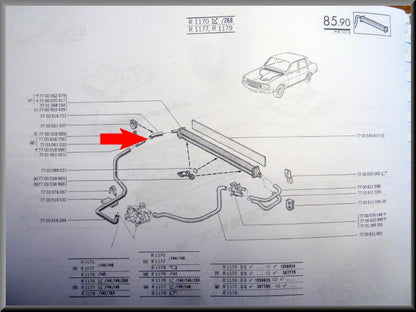 Kachelslang rechts – Renault 12 – OEM 7700516711