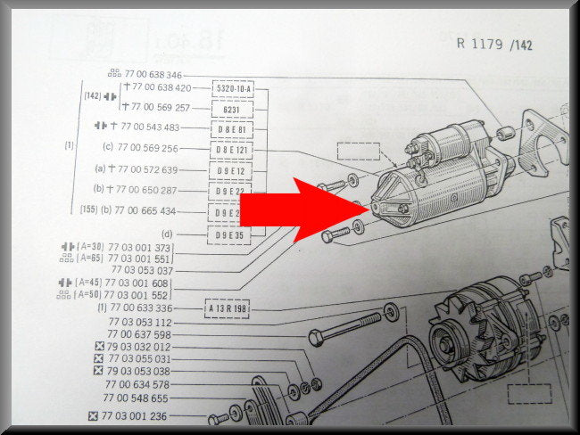 Starter – Renault 12 - Renault 15