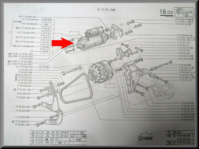 Starter – Renault 12 - Renault 15