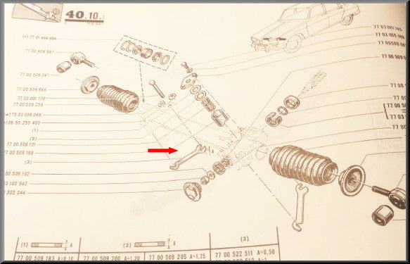 Hoogteverstelling stuurhuis 3 mm – Renault 16