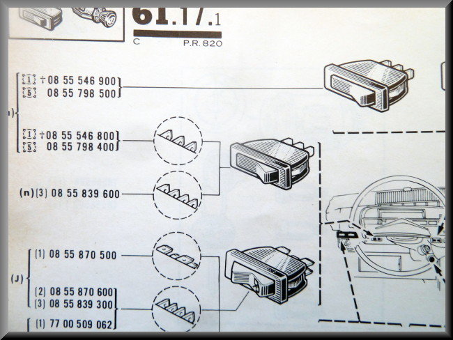 Interrupteur du ventilateur de chauffage R1150.
