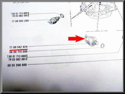 Capteur de pression d'huile – Renault 12 Gordini, Renault 17 – OEM 7700542924