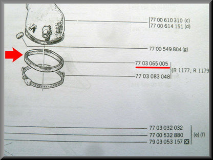 Rubber carburateur kap – Renault 12 TS, Renault 12 Gordini – Renault 17 - Renault 16 - OEM 7703065005