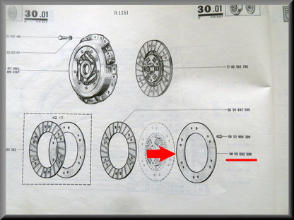 Voering koppelingsplaat (set van 2) – Renault 16 – OEM 0855692500
