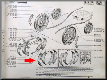Remvoering set (2 groottes) – Renault 16 – OEM 0855739200