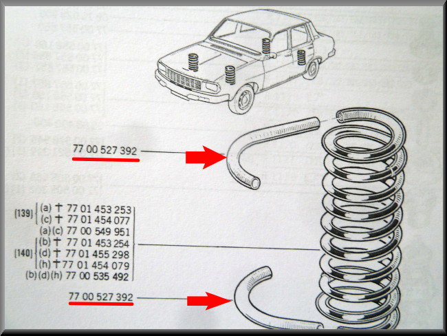 Spring protection – Renault 12 – Renault 15 - Renault 17 - OEM 7700527392