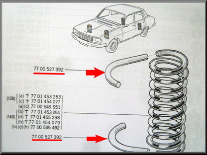 Spring protection – Renault 12 – Renault 15 - Renault 17 - OEM 7700527392
