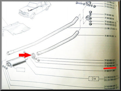 Collier d'échappement (40-50 mm), extra fort.