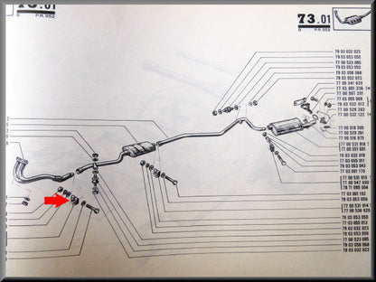 Collier de serrage pour pot d'échappement (40-50mm) extra fort – Renault 16 – OEM 7703083042A