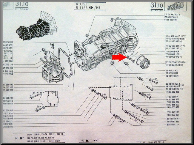 Borgplaatje afstelmoer differentieel lager (5 bak) – Renault 16 – OEM 7700633193