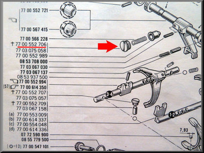 Opsluitbout arreteer inrichting – Renault 16 – OEM 7700552706
