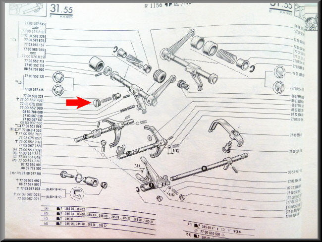 Opsluitbout arreteer inrichting – Renault 16 – OEM 7700552706