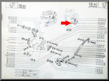 Borgplaatje ontstekingsunit – Renault 16 – OEM 0555485600
