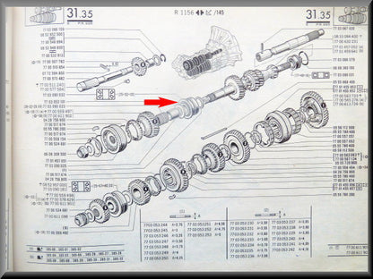 Bearing primary shaft (25-52-35 mm) (385 gearbox) – Renault 16 – OEM 7703090032