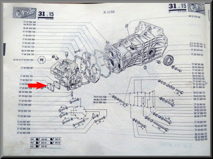Afsluitplaatje einddeksel (5 bak) – Renault 16 – OEM 7700552717
