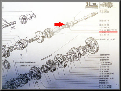 End bearing primary shaft (17-40-16 mm) – Renault 12 Gordini – Renault 17 - Renault 16 - OEM 7700503129 / 7703090021