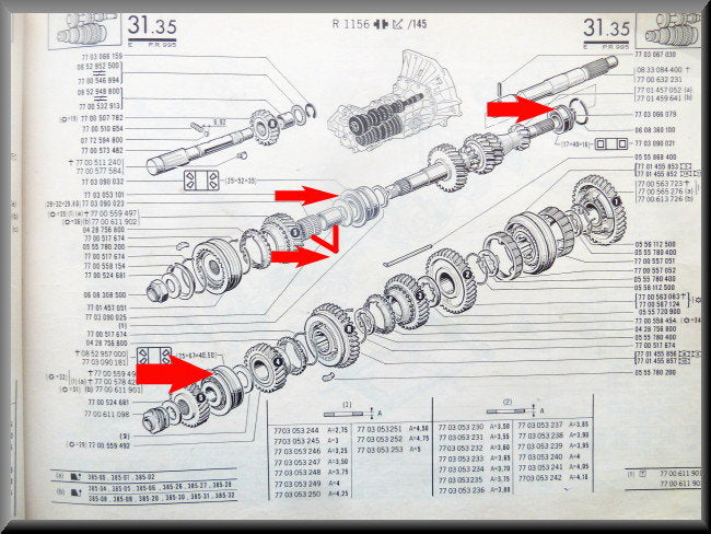 Complete lagerset (385 bak >1976) – Renault 16
