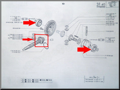 Complete lagerset (352 bak) – Renault 12 - Renault 15