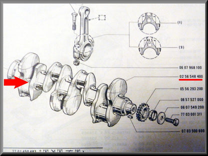 Krukas (geslepen) – Renault 16 TX, TL, TS – OEM 0256548400A