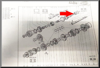 Lager secundaire as (22-5-52-25 mm) NG bak – Renault 12 – OEM 7703090224 / 7703090295
