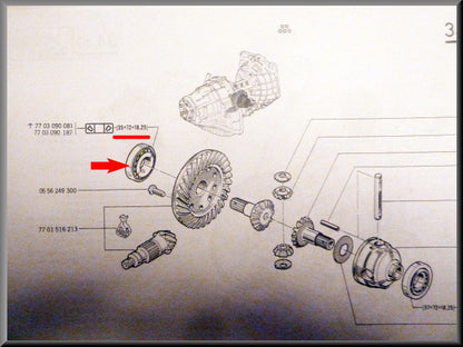 Roulement de différentiel (35-72-18,25 mm) – Renault 12 – Renault 15 - Renault 16 - OEM 7703090081