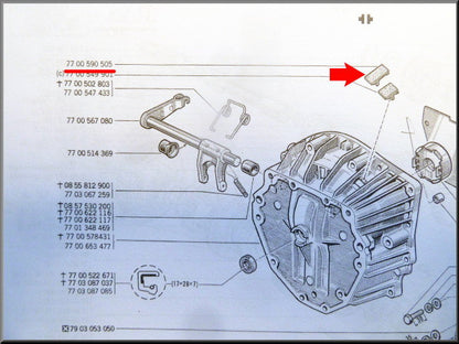Stofkap versnellingsbak – Renault 12 – OEM 7700590505