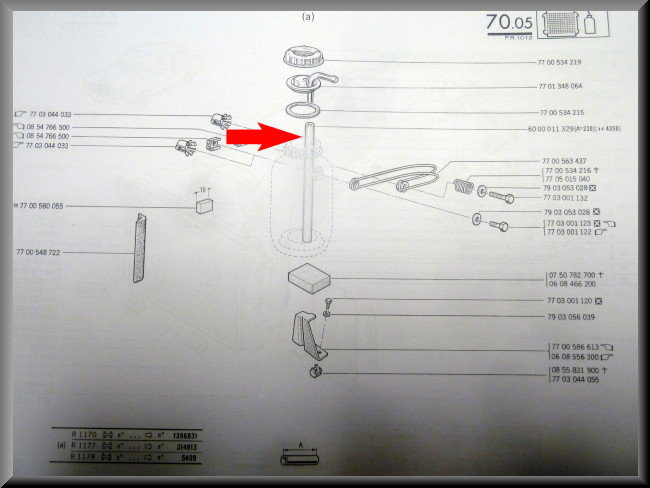 Expansion tank hose – Renault 12 – OEM 0608164300 / 6000011329