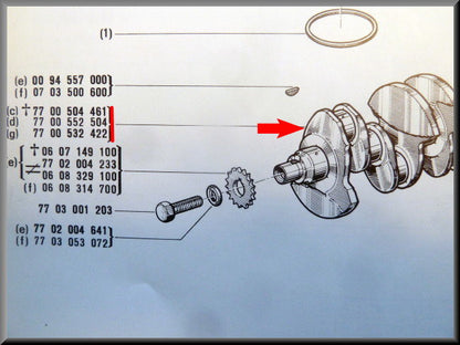 Crankshaft R12 (ground, Excl: 150 euro deposit for trade-in)