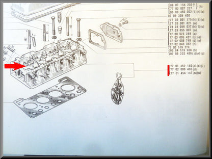 Cylinder head (reconditioned Excl: 300 euro deposit for exchange) – Renault 12 – Renault 15 - Estafette - Renault 5 - OEM 7701452160