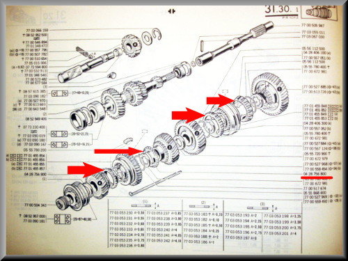 Synchromesh ringen set 4 bak – Renault 12 – Renault 16 OEM 0428406100 / 0428406300 / 0427521800 (2x)