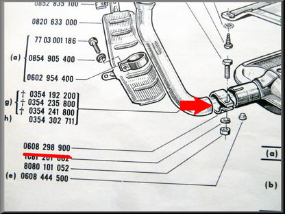 Exhaust Clamp – Renault 16 L (1150), TL – OEM 0608298900