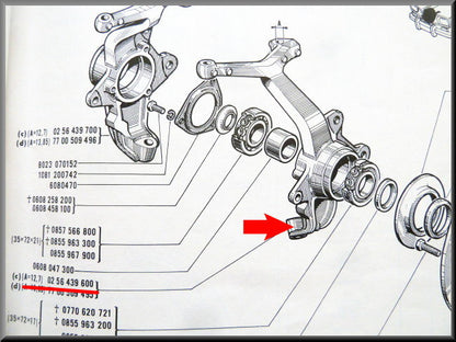 Fusee links – Renault 16 L (1150) – OEM 0256439600