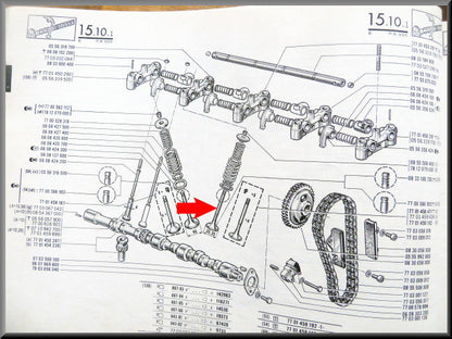Soupape d'échappement (3 encoches) – Renault 16 TS – OEM 0833196200