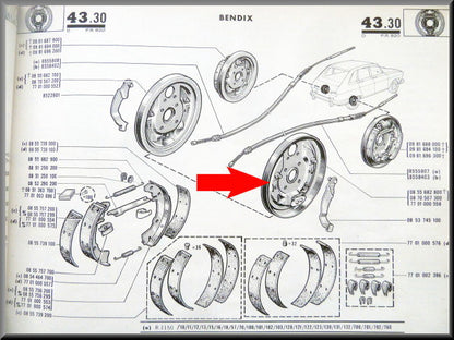 Remankerplaat rechts (Bendix) – Renault 16 L (1150) – OEM 0870507300