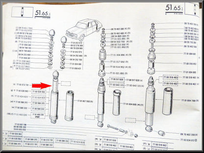 Schokdempers achterzijde – Renault 16 TX – OEM 7700580332