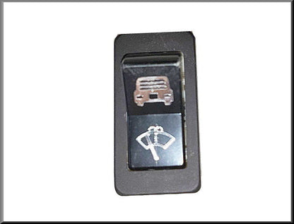 Interrupteur dégivrage de lunette arrière essuie-glace à bord noir – Renault 16 – OEM 7700575062