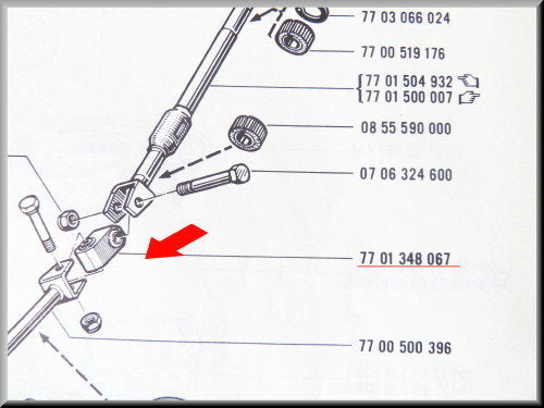 Rotule de direction – Renault 12 - Renault 15 – Renault 16 - Renault 17 - OEM 7701348067 / 7704001919