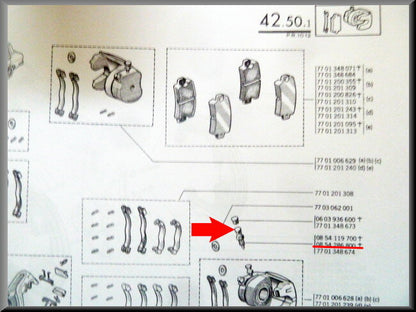 Bleeding nipple brake caliper and master cylinder – Renault 12 – Renault 15 - Renault 17 - Renault 16 - OEM 0854119700