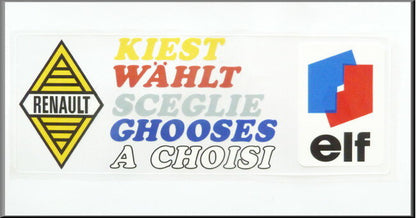 Binnenruit sticker "elf" 26 x10 cm – Renault diverse