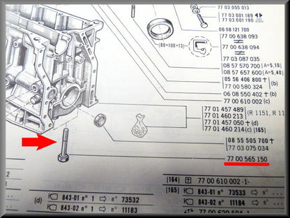 Hoofdlager bout 78 mm – Renault 16 – OEM 7700565150