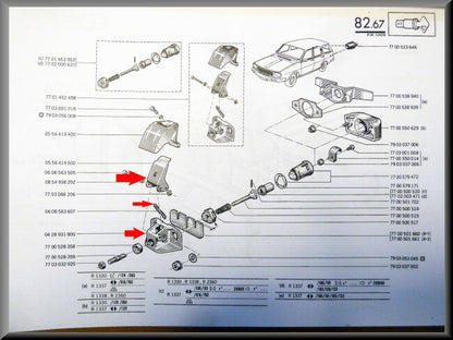 Achterklep slotvanger – Renault 12 Break– OEM 0428931800