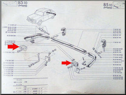 Bumpersteun achterzijde – Renault 16 – OEM 0428613400