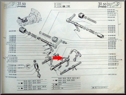 Schakelvork eerste en tweede versnelling (4 en 5 bak) – Renault 16 – OEM 7701500635