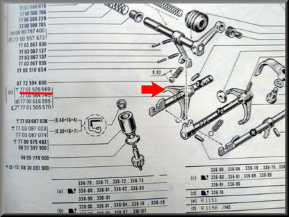 Fourchette 3ème 4ème vitesse (boîte 4 et 5) – Renault 16 – OEM 7701505569