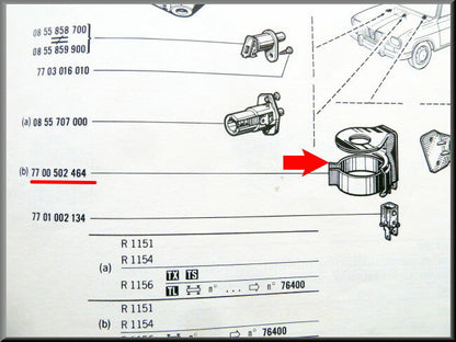 Capuchon de protection contacteur démarreur avec éclairage – Renault 16 TS – OEM 7700502464