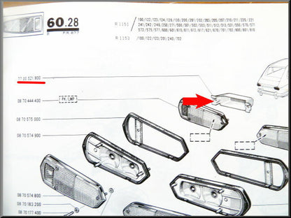 Afdekkap achterlicht (links en rechts) – links rechts – Renault 16 eerste type – OEM 7700521900