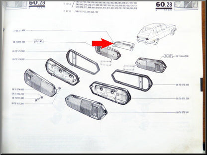 Afdekkap achterlicht (links en rechts) – links rechts – Renault 16 eerste type – OEM 7700521900
