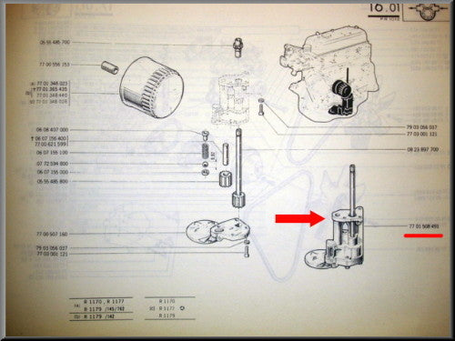 Pompe à huile – Renault 12 – Renault 5 - Renault 15 - OEM 7701508491