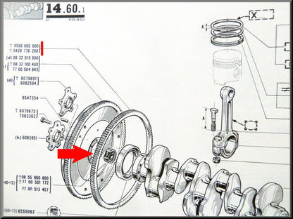 Starterkrans – Renault 16 – OEM 0428776200