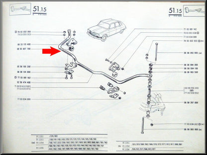Stabilisatorstang voorzijde – Renault 16 – OEM 0256474400